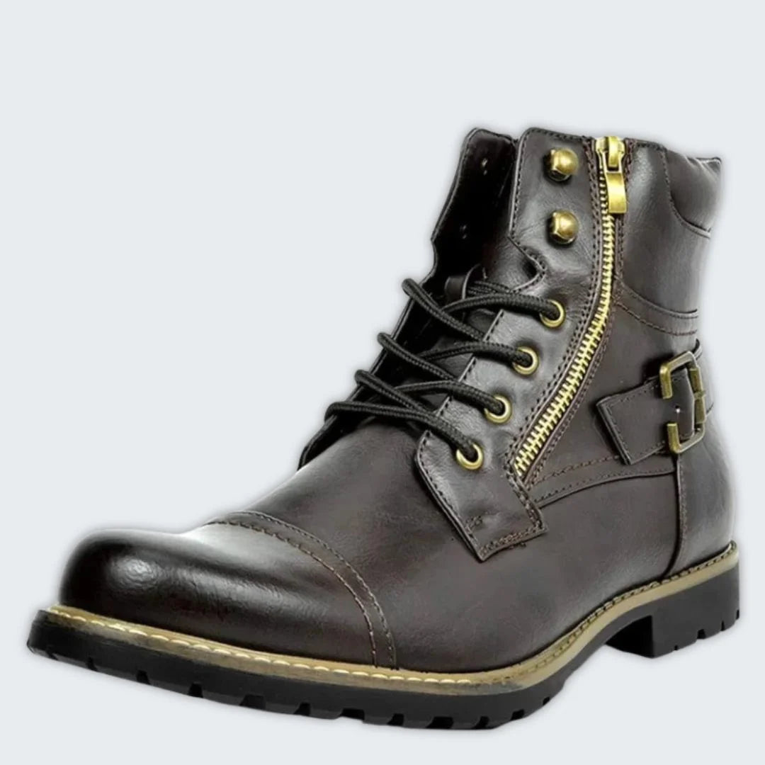 Windsor™ - Elegant Leather Boots with Laces