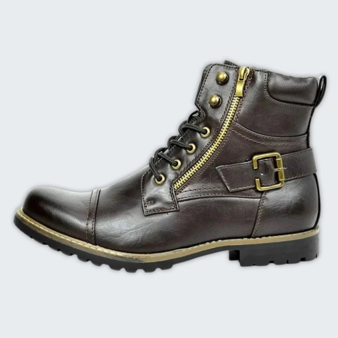 Windsor™ - Elegant Leather Boots with Laces