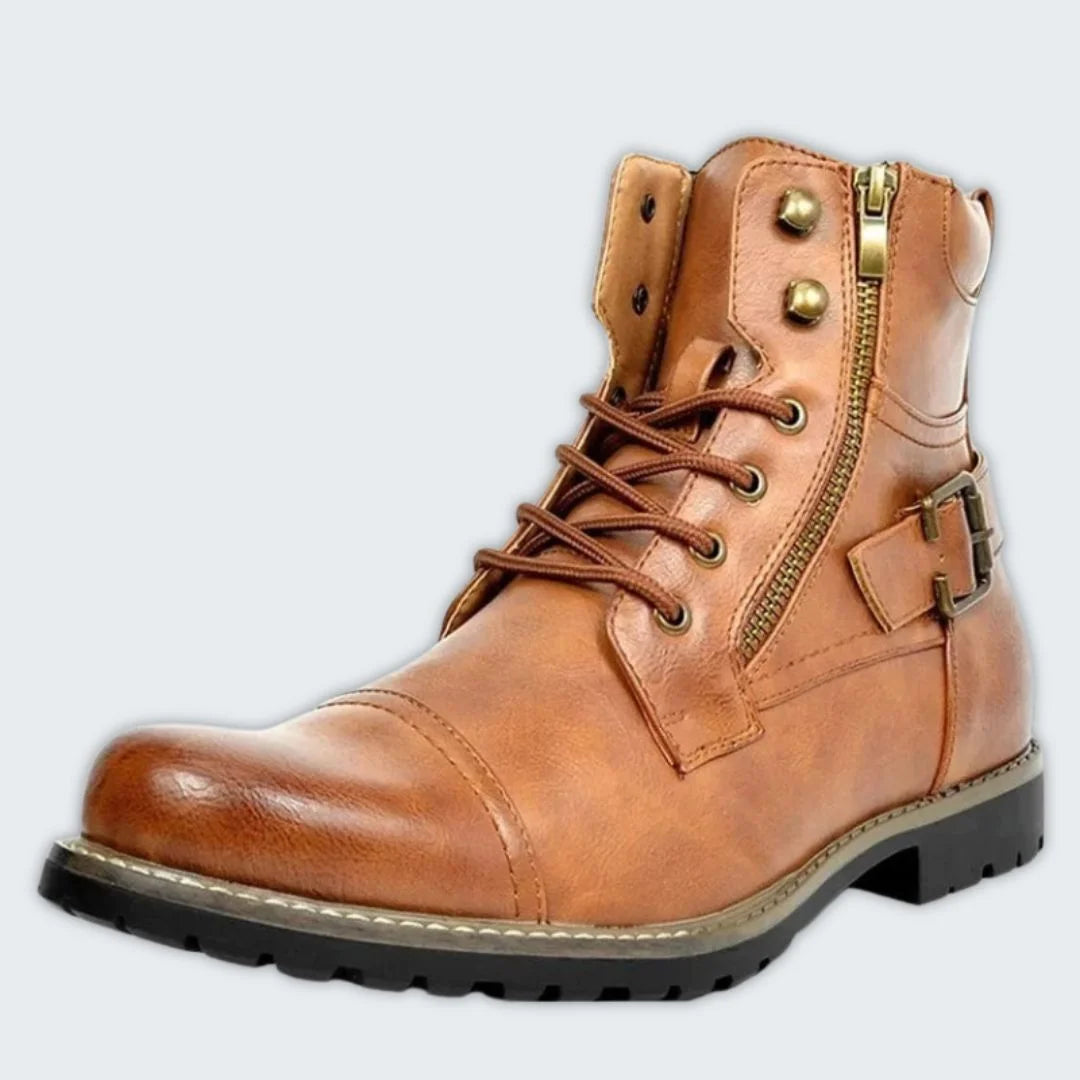 Windsor™ - Elegant Leather Boots with Laces