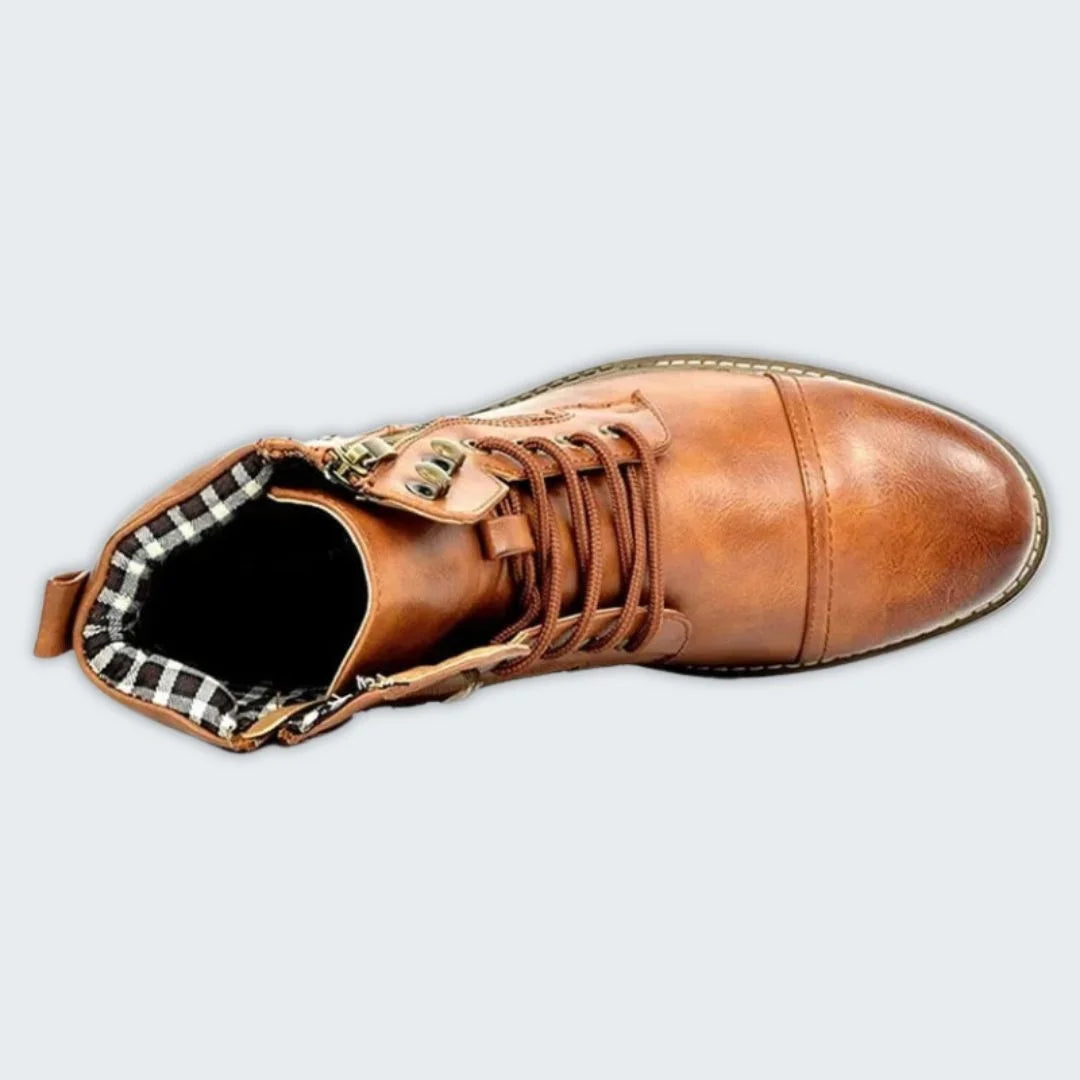 Windsor™ - Elegant Leather Boots with Laces