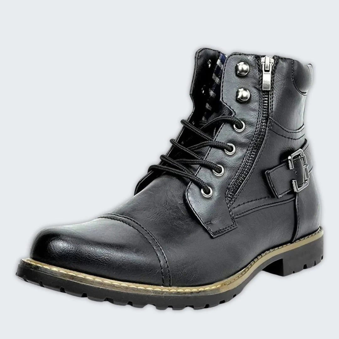 Windsor™ - Elegant Leather Boots with Laces