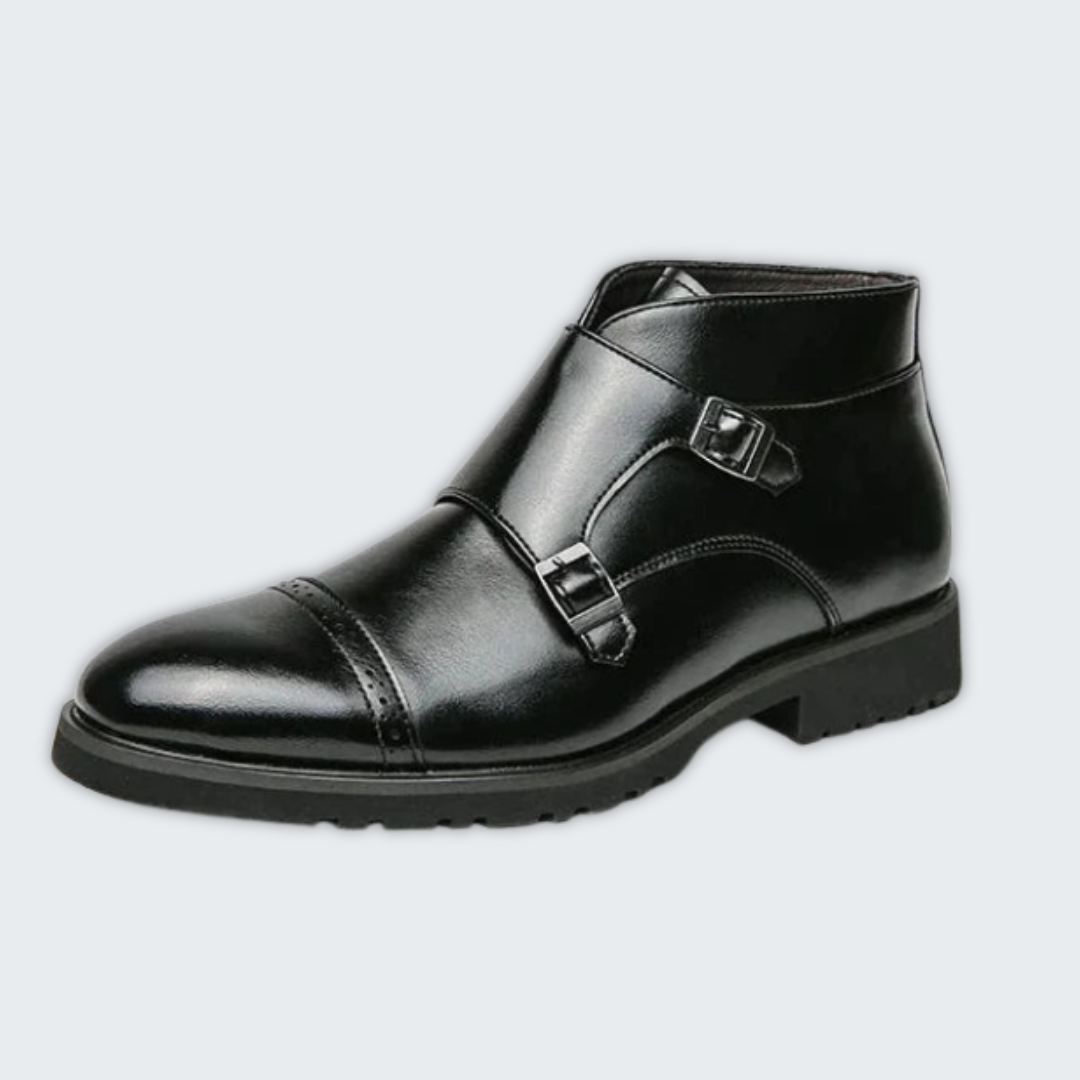Darell™ | Leather Boots with Double Monk Strap