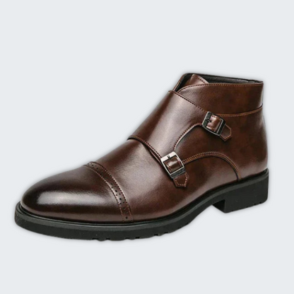 Darell™ | Leather Boots with Double Monk Strap