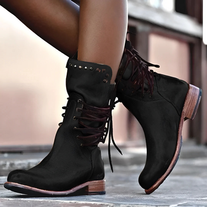 ALMA™ | Vegan leather boots with laces