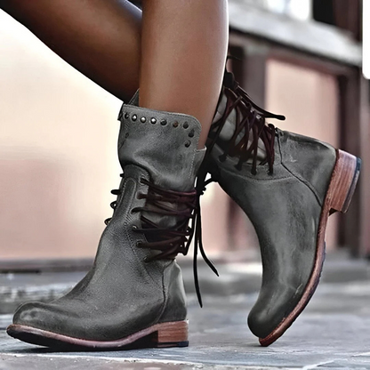 ALMA™ | Vegan leather boots with laces