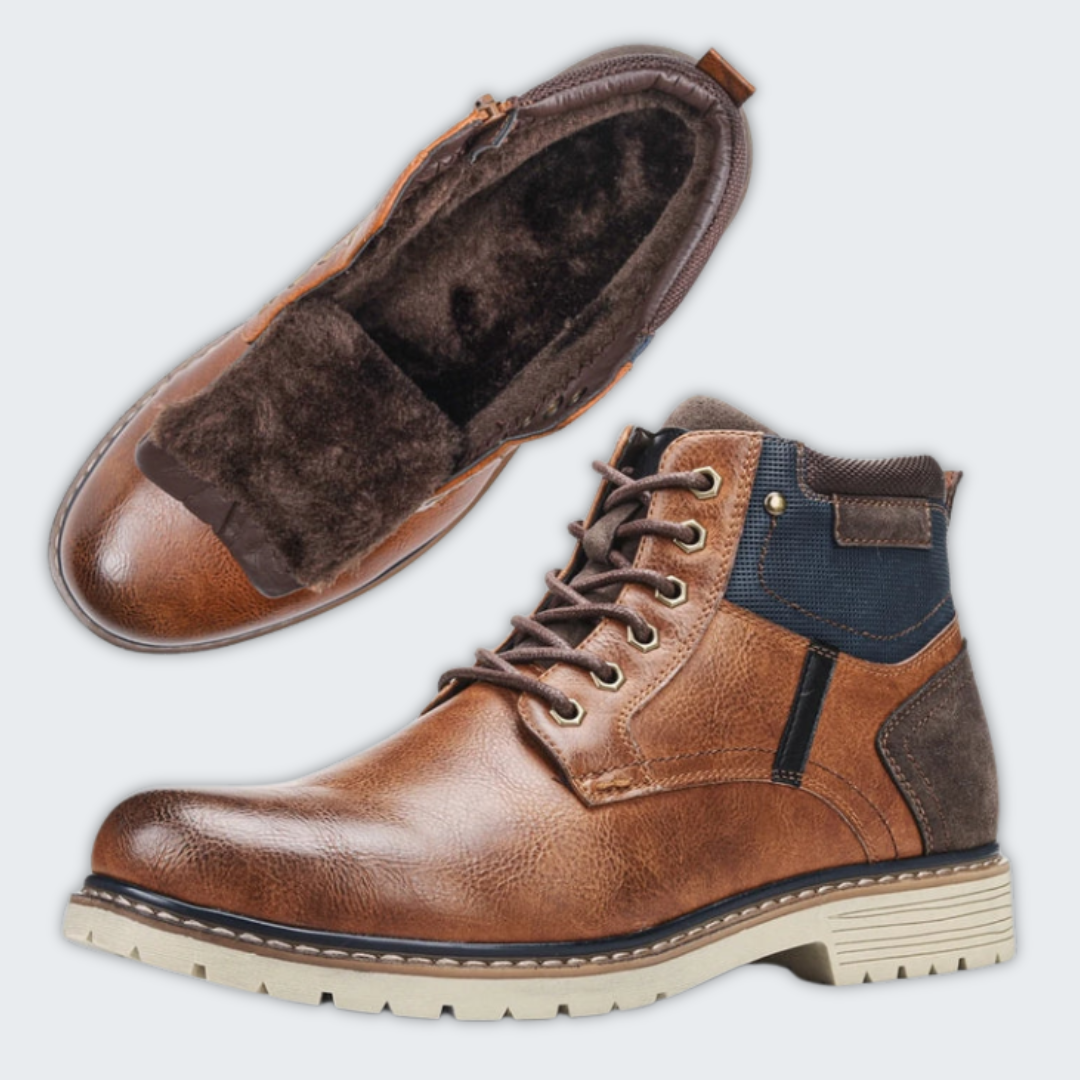 Antonio - Leather Boots with Winter Lining