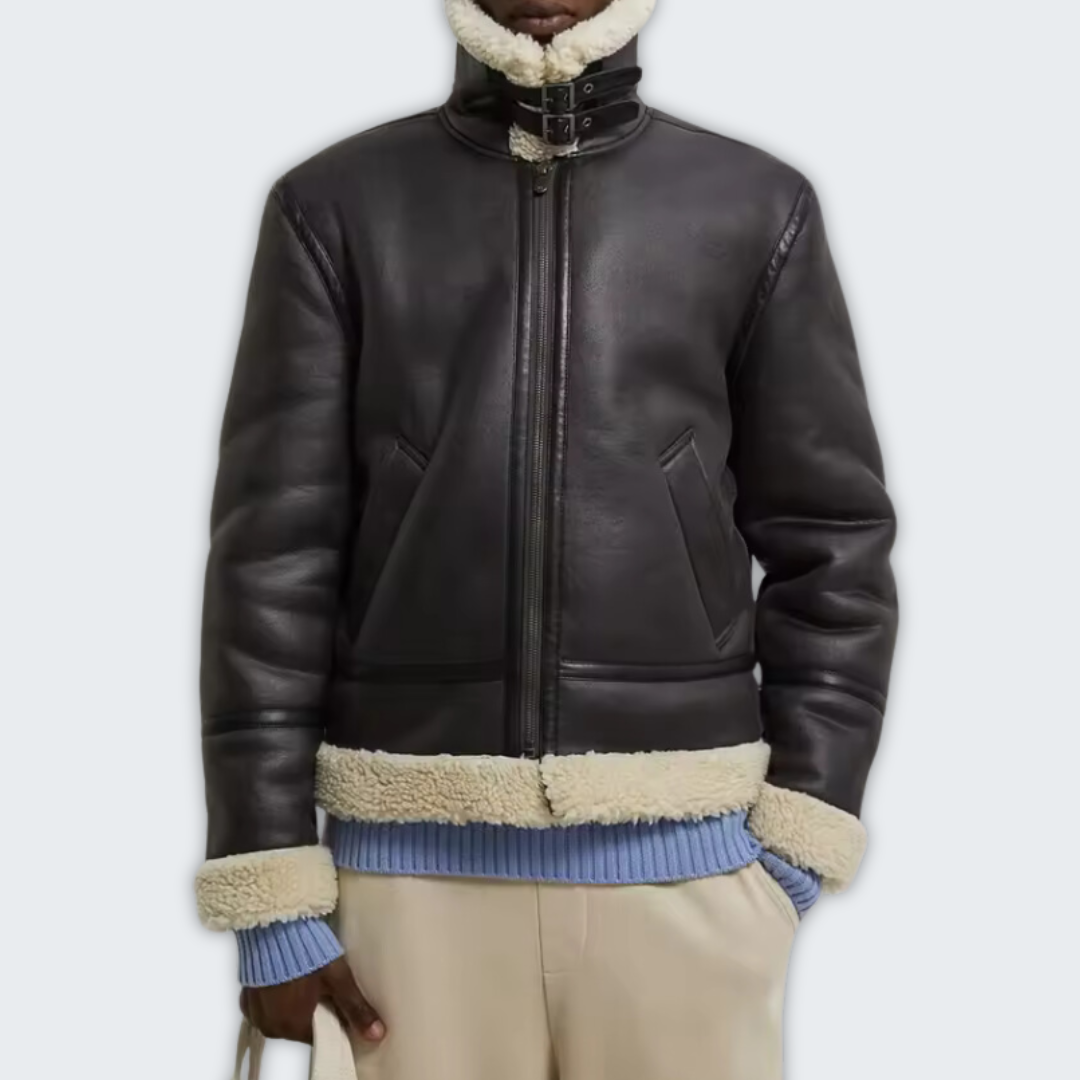 Rocky - Premium Warm Leather Jacket for Men